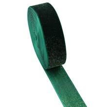 5 码/批圣诞丝带红色、绿色、黄色、亮丽新年天鹅绒丝带（无弹性）花环、礼品、包装、花圈、蝴蝶结