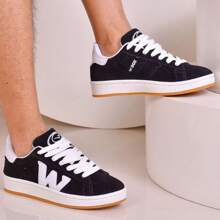 Men's Basic Casual Sneakers Super Soft And Light Premium Line - 黑與白 - 查看 6