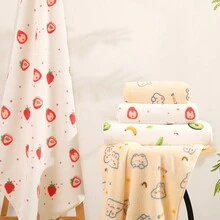 3种尺寸婴儿毛巾浴袍，采用吸水性强的涤纶纤维制成，柔软透气，适合新生儿，秋冬季保暖，婴儿浴室必需品 - 多色 - 查看 1