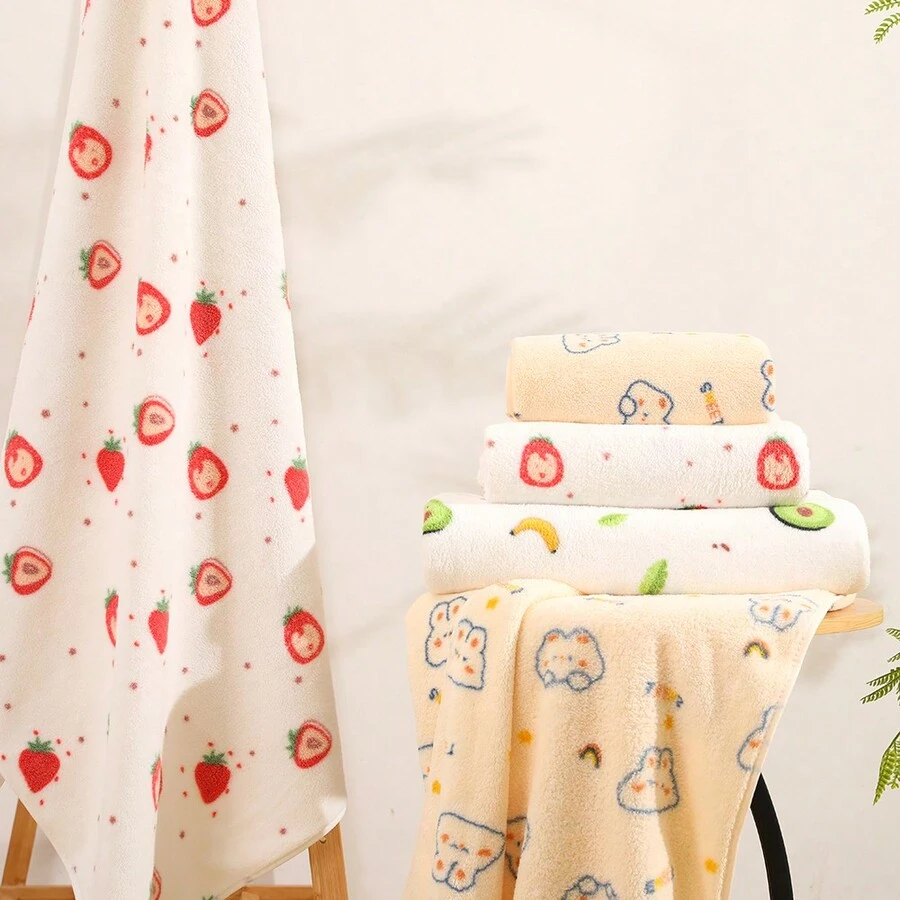 3种尺寸婴儿毛巾浴袍，采用吸水性强的涤纶纤维制成，柔软透气，适合新生儿，秋冬季保暖，婴儿浴室必需品 - 多色 - 查看 1