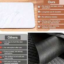 15 Pack 8"X 30" Non-Slip Carpet Stair Runners Treads For Indoor Wooden Steps With Self Adhesive Tape Rug Anti Moving Staircase Covers Mats For Elders And Pets Reusable Washable Adhesive