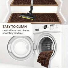 15 Pack 8"X 30" Non-Slip Carpet Stair Runners Treads For Indoor Wooden Steps With Self Adhesive Tape Rug Anti Moving Staircase Covers Mats For Elders And Pets Reusable Washable Adhesive