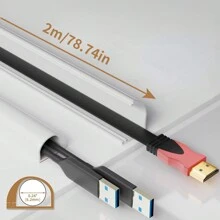 1 Stück 2m Kabelkanal mit seitlicher Öffnung, Kabel-Verlängerungsabdeckung zum Verbergen und Verstecken von Kabeln an der Wand, Kabelführungskanal, Kabel-Organizer