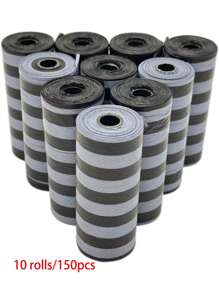 150/300pcs Black Color Dog Portable Poop Bags Easy To Clean Up (15 Bags/Roll) Thick, Durable, Odor Outdoor Waste Bags Of Dogs/Cats Pet