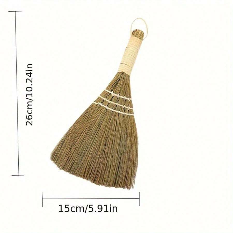 Kitchen Cleaning Broom Straw Braided Broom Small Natural Whisk Table