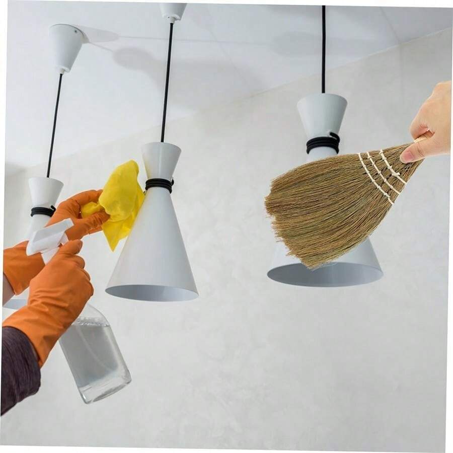 Kitchen Cleaning Broom Straw Braided Broom Small Natural Whisk Table