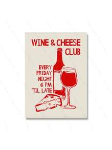 1 件时尚复古墙套装印刷美学酒吧推车艺术海报红色学院风画廊帆布画 YK2 宿舍意大利面厨房装饰壁画无框架 - 彩色 - 查看 21