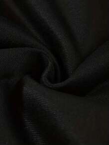 1pc Teenage Girls Fashion Butterfly Print Hooded Jacket, Velvet Casual Sweatshirt Sweatshirt, Autumn/Winter - Black - View 4