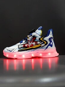 USB oplaadbare LED-lichtgevende schoenen, 16 kleuren knipperend, lichtgevende sneakers casual schoenen voor kinderen, jongens, meisjes, peuters, Kerstmis, Halloween-cadeaus, lente/herfst/winter