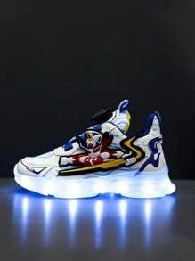 USB oplaadbare LED-lichtgevende schoenen, 16 kleuren knipperend, lichtgevende sneakers casual schoenen voor kinderen, jongens, meisjes, peuters, Kerstmis, Halloween-cadeaus, lente/herfst/winter