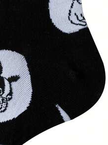 1 par de calcetines divertidos con estampado de cachorro de dibujos animados, ligeros y con estilo, calcetines novedosos para hombres y mujeres