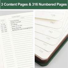 Sổ tay dày 320 trang A5, bìa cứng bằng da, nhật ký cổ điển, thích hợp để viết, du lịch, làm việc, quà tặng Giáng sinh cho phụ nữ và nam giới, kích thước 5,75 inch x 8,38 inch - A5 - Xem 3