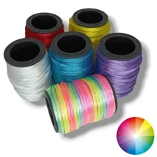 Roll Of 10 Meters Satin Cord Thread R Mouse Line For Macrame Bracelet Braids 2mm Black - màu đen - Xem 2