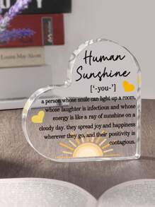 送给朋友的礼物，鼓舞人心的友谊纪念品，最好的姐妹生日礼物，激励人心的办公桌装饰，非常适合感恩节、圣诞节和周年纪念日 - 透明 - 查看 1