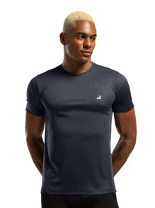 Kit 5 Men's Dry Fit T-Shirt Short Sleeve Drifit Gym Running CrossFit Fitness Plain Premium Polyester - Nhiều màu - Xem 2
