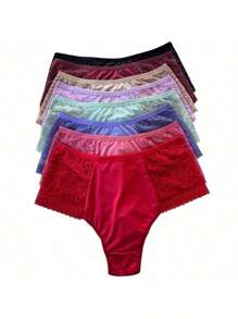 Plus Size Panties Kit Double String With Lace Reduces Disguised Culottes Adult Women's Lingerie Measurements - 彩色 - 查看 2