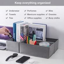 1/6 件装梳妆台收纳盒、衣服抽屉收纳盒、收纳盒和储物抽屉、梳妆台抽屉收纳盒、卧室衣服收纳盒、裤子、鞋子、牛仔裤、靴子、裙子、卧室、收纳盒、收纳、家居收纳、女式白色 T 恤、女式黑色裤子、女士冬装、连衣裙、女士冬装、优雅女装、女士白衬衫、长袖、女士白色连体裤、女士春季连衣裙、女士春季服装、春季、春季服装、极简主义、夏季上衣 - 彩色 - 查看 4