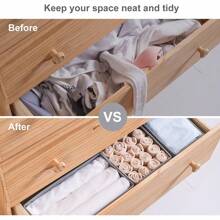 1/6 件装梳妆台收纳盒、衣服抽屉收纳盒、收纳盒和储物抽屉、梳妆台抽屉收纳盒、卧室衣服收纳盒、裤子、鞋子、牛仔裤、靴子、裙子、卧室、收纳盒、收纳、家居收纳、女式白色 T 恤、女式黑色裤子、女士冬装、连衣裙、女士冬装、优雅女装、女士白衬衫、长袖、女士白色连体裤、女士春季连衣裙、女士春季服装、春季、春季服装、极简主义、夏季上衣 - 彩色 - 查看 2