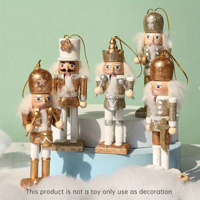 5PCS 13cm Nutcracker Pendants, Creative Puppet Soldiers Decorations, Walnut Soldiers Tree Hanging Home Decorations, Suitable For Festive Parties, Parties, Gifts, Ations, Decorations, Scene Decorations, Holiday Decorations, Home Decorations, Office Decorations, Party Gifts, Aesthetic Room Decoration, Bedroom Decoration, Home Decoration, Fun Party Decoration, Eve, Happy New Year, Gifts, Decorations Birthday Graduation Christmas Decorations Christmas Winter