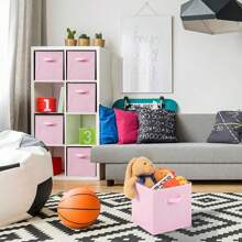 1 Pack Fabric Storage Bins Fun Colorful Storage Cubes With Handles Foldable Cube Basket For Home, Kids Room, Closet And Toy Organization Dress Pants Shoes Jeans Boots Skirtbedroom,Organizer,Organiser,Home Storage,White T Shirt Women,Black Pants Women,Ladies Winter Clothes,Dress,Winter Clothes For Ladies,Elegant Woman Dresses,White Shirt For Ladies,Long Sleeve,White Jumpsuit For Women,Spring Dresses For Women,Spring Outfits For Women,Spring,Spring Clothes,Minimalist,Summer Tops - Multicolor - View 6