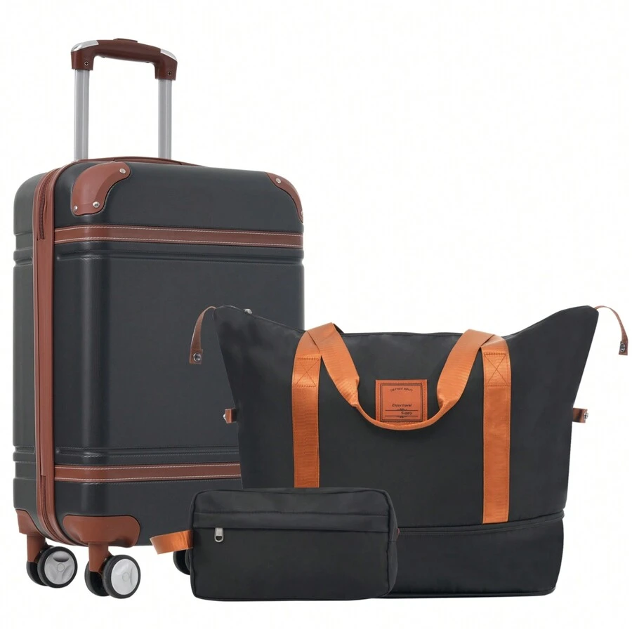 Stylish 20Inch Hardshell CarryOn Luggage Set With Double Spinner