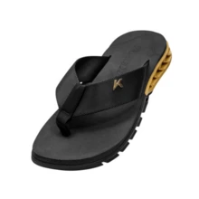 Kenner Men's Kivah Full Force Original Casual Flip-Flops WHITE 34 TO 44 Urban Beach Fashion - 金色 - 查看 2