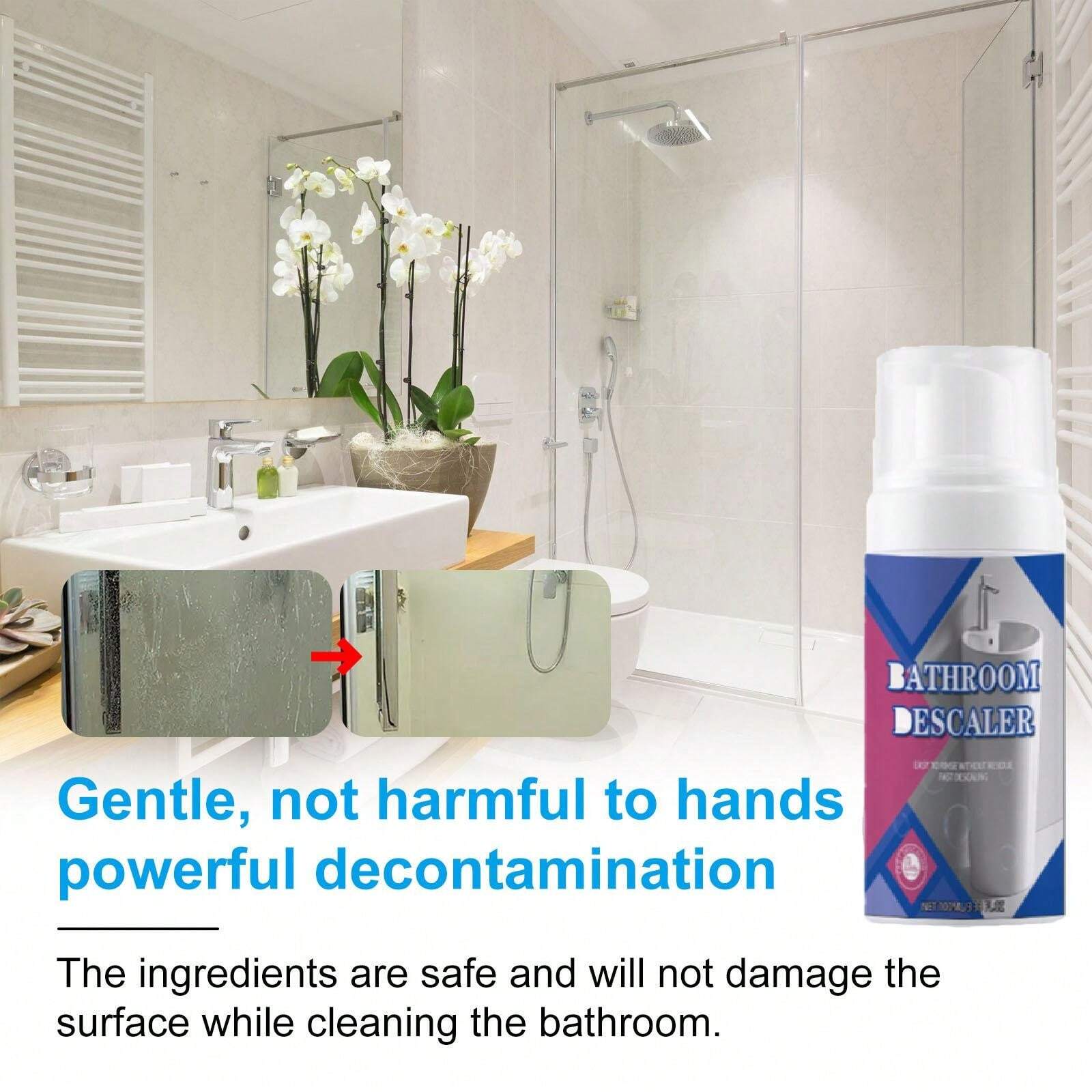 Bathroom Cleaner Sink Faucet Shower Shower Glass Mirror Tile Scale