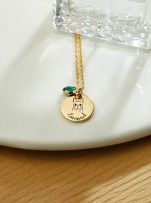 1 pièce Collier personnalisé avec motif animal de compagnie Médaillon rond gravé avec motif de chien personnalisé Collier pour femmes et hommes Cadeaux commémoratifs pour animaux de compagnie Cadeaux pour amateurs d'animaux de compagnie Cadeaux uniques personnalisés