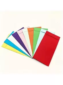 20 piezas/100 piezas/1 pieza Sobres de colores aleatorios con cierre automático para efectivo, cheques de pago, monedas, billetes, cartas