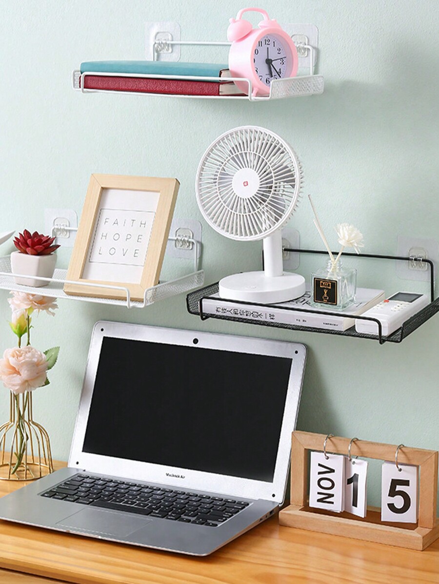 Wifi Router Storage Rack, TV Box Wall Mount Shelf, DrillFree Space