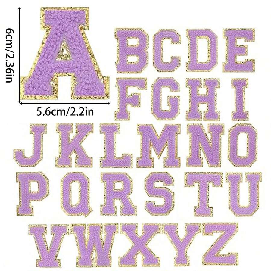 Chenille Letter Patch, Preppy School Team Letter Patch For Clothes And