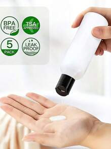 1 pieza/3 piezas/1 set Botellas recargables de plástico transparente de 16 onzas, botellas de viaje a prueba de fugas con tapas de disco negro en la Top - Contenedores recargables de BPA para champú, lociones, cremas y talla grande - Accesorios negros de 200 ml vacíos para botellas de viaje de champú, acondicionador y loción - Juego de botellas de viaje - Accesorios de viaje - Artículos esenciales para dormitorios - Cosas de vuelta a la escuela adecuadas para el dormitorio universitario, el camping al aire libre, el viaje y el uso doméstico
