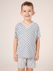 MEN'S SHORT PAJAMAS - ICE GREY - Xám - Xem 1