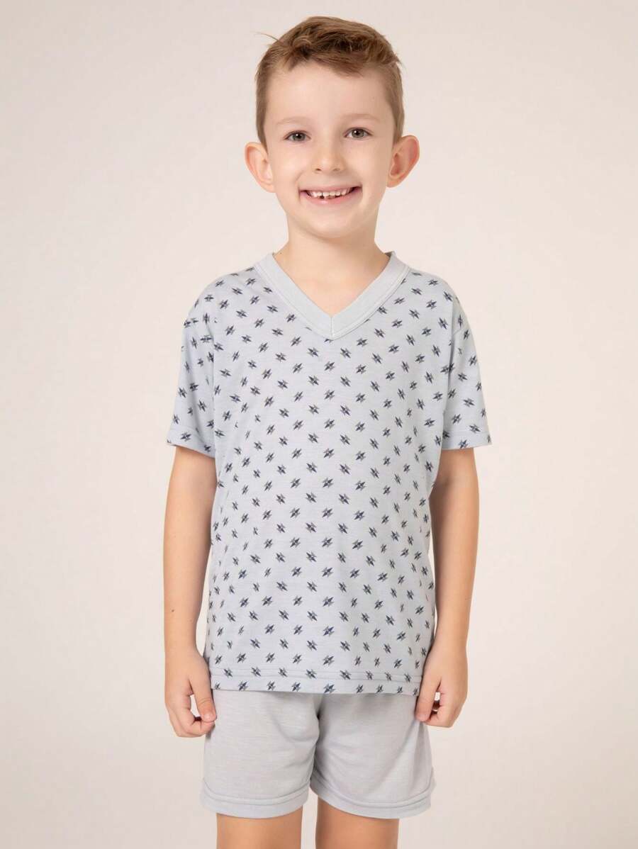 MEN'S SHORT PAJAMAS - ICE GREY - Xám - Xem 1