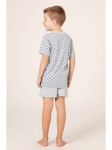 MEN'S SHORT PAJAMAS - ICE GREY - Xám - Xem 3