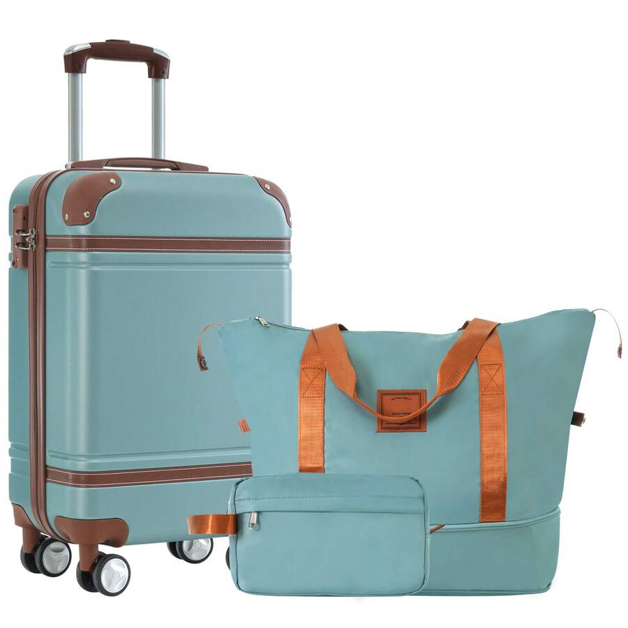 Stylish 20Inch Hardshell CarryOn Luggage Set With Double Spinner