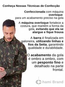Gandola Camuflada Militar Com Bolsos - Roupa Tática Masculina para Segurança e Aventura - Verde Militar - Visão 6