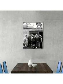 1pc Unframed Canvas Poster, Modern Art, Sopranos Photo Wall Decor, Black And White Poster, Ideal Gift For Bedroom Living Room Corridor, Wall Art, Wall Decor, Winter Decor, Room Decoration - Black and White - View 5