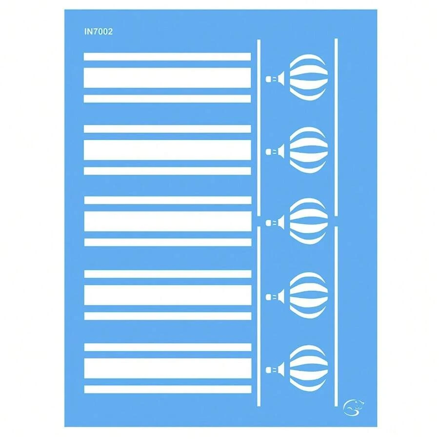 IN7002 - Listra com Balões - 15x20 - Stencil Gatas Arteiras