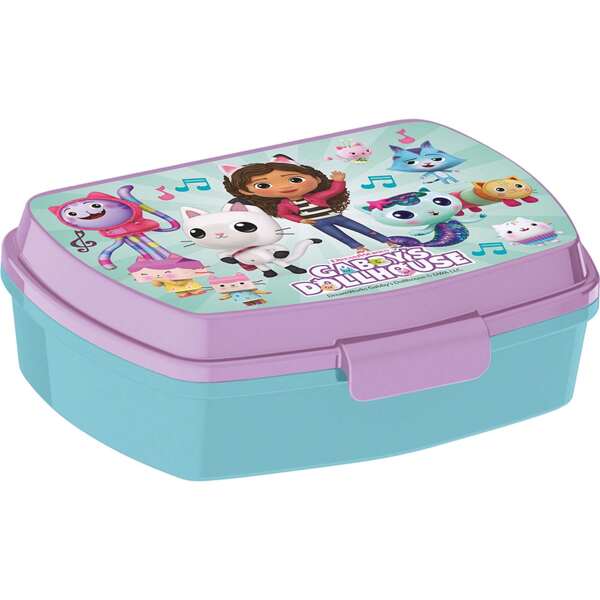 Netflix Gabbys Dollhouse Rechteckiger Sandwichmaker "Party", großes rechteckiges Format – Gabbys Dollhouse Rechteckiger Sandwichmaker "Party", sichere und langlebige Materialien und exklusives Design von Gabbys Dolhouse