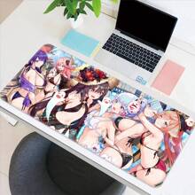 Alfombrilla de ratón de escritorio/portátil con diseño de traje de baño para niña, alfombrilla de teclado antideslizante para oficina/juegos con patrón de goma, vuelta al colegio, alfombrilla de ratón para juegos