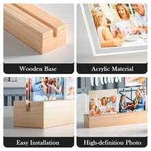 1pc, 6.9/7.87in(H) Personalized Night Light With Photos, Acrylic Plaque, Gifts For Women, Gifts, Anniversary Gifts, Birthday Gifts, Mother's Day Gifts Graduation
