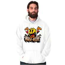 PacMan Graphic Fleece Lined Pullover Hoodie Vintage Arcade Game Happy Waka Ween Halloween Vampire Trick Or Treat Slogan Casual Everyday Cotton Printed Thermal Lined Drawstring Hooded Sweatshirt Kangaroo Pocket Brisco Brands