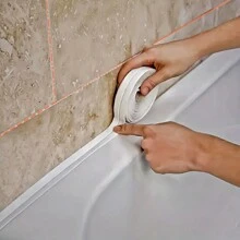 1 Roll Waterproof & Mildew-Proof Decorative Sealing Tape, Suitable For Kitchen, Bathroom And Toilet, Self-Adhesive Watertight Sealant Strips For Bathtub, Sink, Countertops And Toilet Edges