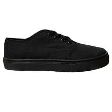 Tenis Lona de Algodon Suela Ancha Comodos Ligeros Bresa 900 - Negro - Ver 1