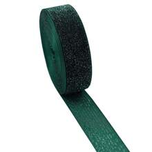 5 码/批圣诞丝带红色、绿色、黄色、亮丽新年天鹅绒丝带（无弹性）花环、礼品、包装、花圈、蝴蝶结