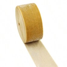 5 码/批圣诞丝带红色、绿色、黄色、亮丽新年天鹅绒丝带（无弹性）花环、礼品、包装、花圈、蝴蝶结