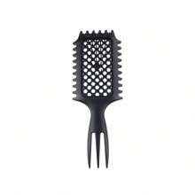 1 Define Curl Styling Brush, Holle Krulkam voor Thuis, Massagekam, Tarwestro Krullend Haarkam, Driepuntig Staartontwerp, Moeiteloze Styling voor Golven en Veerkrachtige Krullen, Nylon Luchtkussenkam voor Vrouwen, Met ABS Kunststof Handvat, Ideaal Haarverzorgingstool voor Verbeterde Styling, Haarclips, Haaraccessoires