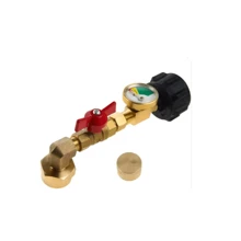 Propane Refill Adapter With Valve And Gauge, Fill 1 Pound Bottles From 20lb Tank, Fits QCC1 / Type1 Propane Tank And 1 Lb Throwaway Disposable Cylinder Propane Bottle Connector - Gold - View 8