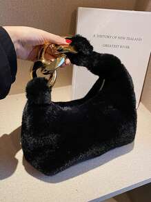 1 Pc Sản phẩm mới nhẹ nhàng cho mùa thu và mùa đông, với thiết kế họa tiết màu trơn trên thân túi và vải nhung nguyên chất, được trang bị thiết kế đóng mở kiểu khóa kéo, và tay cầm đa chức năng cùng dây xích kim loại ở trên cùng, dễ dàng mang theo. Đây là một chiếc túi xách thời trang dành cho phụ nữ phù hợp để sử dụng ngoài trời, có thể đựng mẫu, quà tặng bạn bè và tham dự đám cưới - Nhiều màu - Xem 6